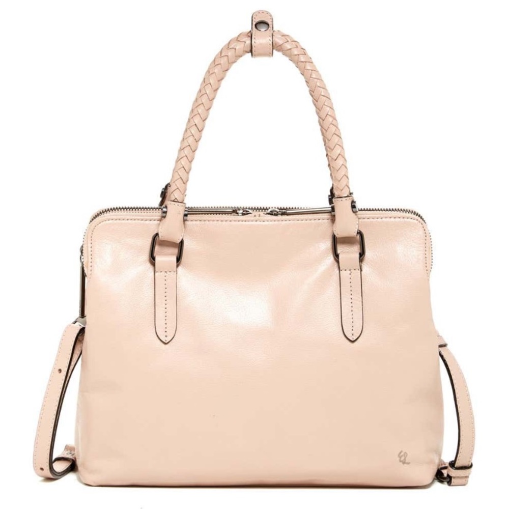ELLIOTT LUCCA Genevieve Truffle Leather Satchel